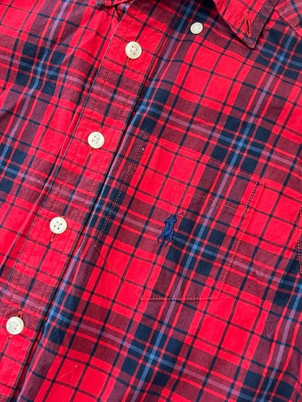 Ralph Lauren Boys Small 8 Plaid Long Sleeve Button Up